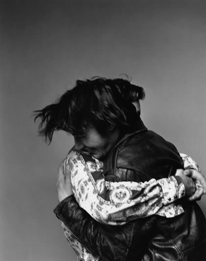 River and Keanu hugging
