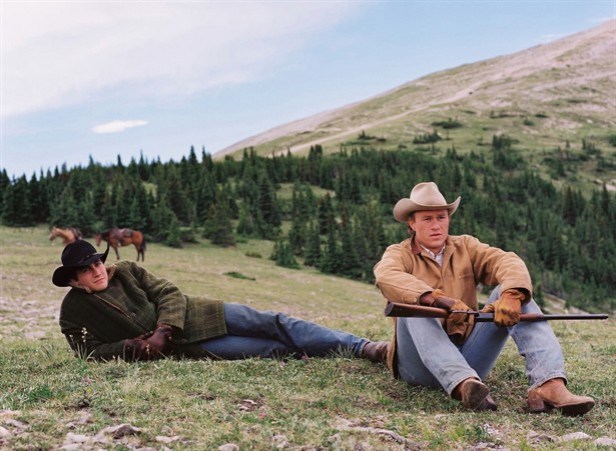 Jack and Ennis, alone outside