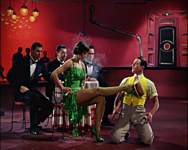 Dancing with Cyd Charisse and her legs in the 'Broadway Rhythm' sequence
