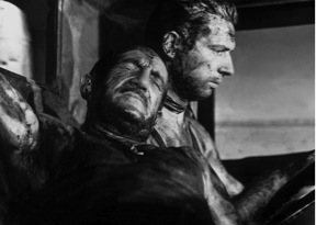 Jo (Charles Vanel) and Mario (Yves Montand) driving towards their destiny 