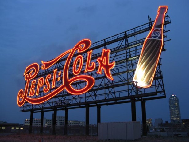 pepsi cola sign