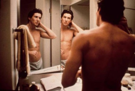 The mirror aids in the display of Gere's body in American Gigolo