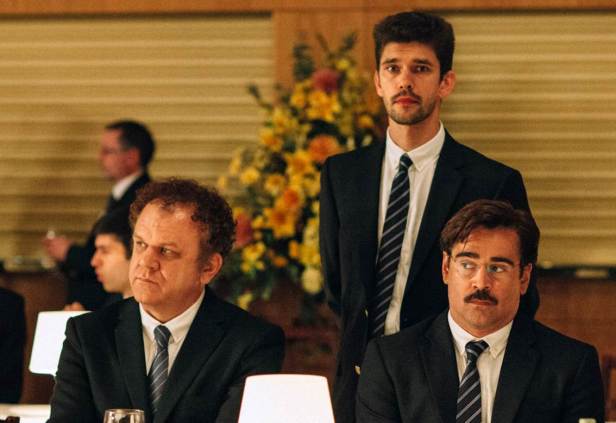 Lisping Man (John C. Reilly), Limping Man (Ben Whishaw) and David, awkward in the face of enforced socialising and socialisation 